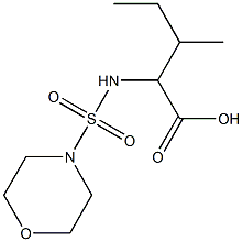 3-methyl-2-[(morpholine-4-sulfonyl)amino]pentanoic acid,,结构式
