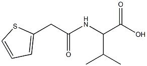 3-methyl-2-[(thien-2-ylacetyl)amino]butanoic acid 结构式