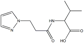 3-methyl-2-[3-(1H-pyrazol-1-yl)propanamido]butanoic acid 结构式