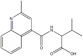 3-methyl-2-{[(2-methylquinolin-4-yl)carbonyl]amino}butanoic acid 化学構造式