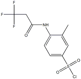 3-methyl-4-(3,3,3-trifluoropropanamido)benzene-1-sulfonyl chloride 化学構造式