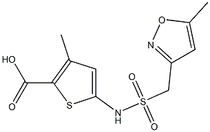  3-methyl-5-[(5-methyl-1,2-oxazol-3-yl)methanesulfonamido]thiophene-2-carboxylic acid