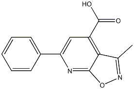 3-methyl-6-phenylpyrido[3,2-d][1,2]oxazole-4-carboxylic acid,,结构式