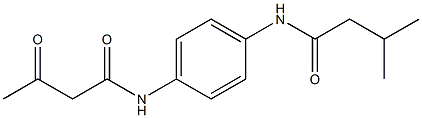 3-methyl-N-[4-(3-oxobutanamido)phenyl]butanamide 化学構造式