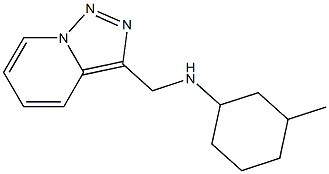 3-methyl-N-{[1,2,4]triazolo[3,4-a]pyridin-3-ylmethyl}cyclohexan-1-amine 化学構造式