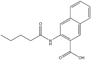3-pentanamidonaphthalene-2-carboxylic acid Struktur