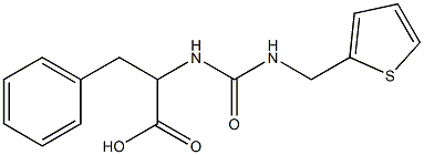 3-phenyl-2-{[(thiophen-2-ylmethyl)carbamoyl]amino}propanoic acid Struktur