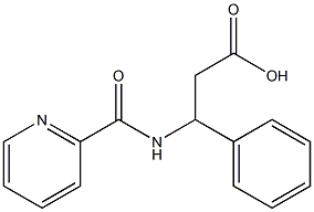 3-phenyl-3-[(pyridin-2-ylcarbonyl)amino]propanoic acid Structure