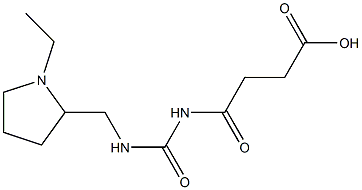 4-({[(1-ethylpyrrolidin-2-yl)methyl]carbamoyl}amino)-4-oxobutanoic acid Struktur