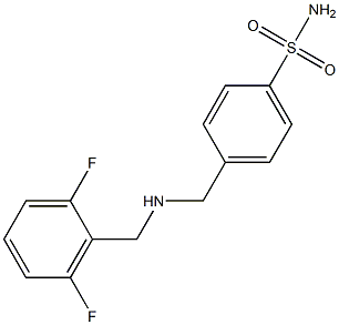 4-({[(2,6-difluorophenyl)methyl]amino}methyl)benzene-1-sulfonamide 化学構造式