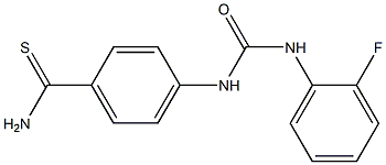 4-({[(2-fluorophenyl)amino]carbonyl}amino)benzenecarbothioamide Structure