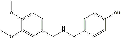 4-({[(3,4-dimethoxyphenyl)methyl]amino}methyl)phenol,,结构式