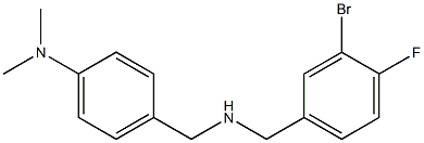 4-({[(3-bromo-4-fluorophenyl)methyl]amino}methyl)-N,N-dimethylaniline 化学構造式