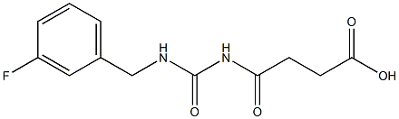 4-({[(3-fluorophenyl)methyl]carbamoyl}amino)-4-oxobutanoic acid 化学構造式