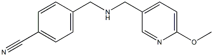 4-({[(6-methoxypyridin-3-yl)methyl]amino}methyl)benzonitrile Struktur