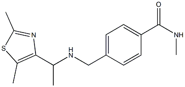 4-({[1-(2,5-dimethyl-1,3-thiazol-4-yl)ethyl]amino}methyl)-N-methylbenzamide Structure