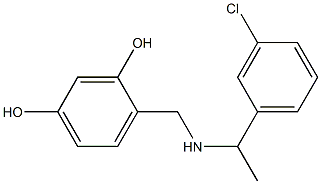 4-({[1-(3-chlorophenyl)ethyl]amino}methyl)benzene-1,3-diol Structure