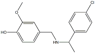 4-({[1-(4-chlorophenyl)ethyl]amino}methyl)-2-methoxyphenol 化学構造式