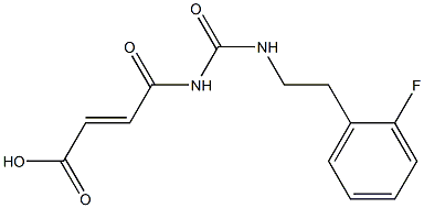 4-({[2-(2-fluorophenyl)ethyl]carbamoyl}amino)-4-oxobut-2-enoic acid Struktur