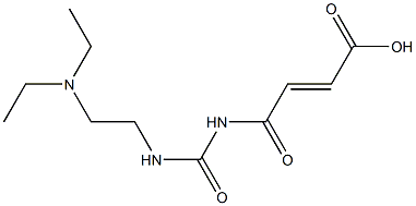 4-({[2-(diethylamino)ethyl]carbamoyl}amino)-4-oxobut-2-enoic acid 化学構造式