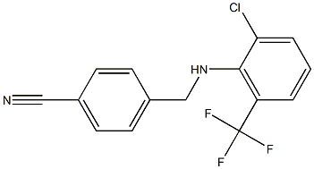 4-({[2-chloro-6-(trifluoromethyl)phenyl]amino}methyl)benzonitrile Structure