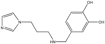 4-({[3-(1H-imidazol-1-yl)propyl]amino}methyl)benzene-1,2-diol,,结构式