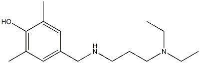 4-({[3-(diethylamino)propyl]amino}methyl)-2,6-dimethylphenol,,结构式