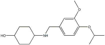 4-({[3-methoxy-4-(propan-2-yloxy)phenyl]methyl}amino)cyclohexan-1-ol Structure