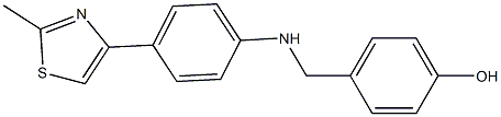 4-({[4-(2-methyl-1,3-thiazol-4-yl)phenyl]amino}methyl)phenol Struktur