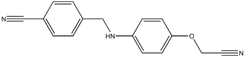 4-({[4-(cyanomethoxy)phenyl]amino}methyl)benzonitrile Struktur