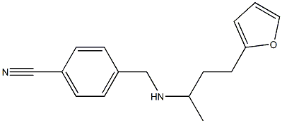 4-({[4-(furan-2-yl)butan-2-yl]amino}methyl)benzonitrile 化学構造式