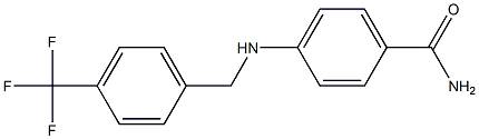 4-({[4-(trifluoromethyl)phenyl]methyl}amino)benzamide Struktur