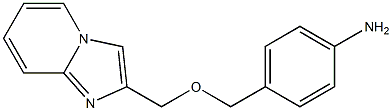 4-({imidazo[1,2-a]pyridin-2-ylmethoxy}methyl)aniline 化学構造式