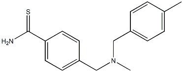 4-({methyl[(4-methylphenyl)methyl]amino}methyl)benzene-1-carbothioamide 结构式