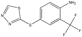 4-(1,3,4-thiadiazol-2-ylsulfanyl)-2-(trifluoromethyl)aniline 化学構造式