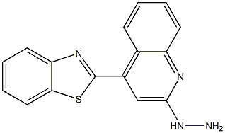 4-(1,3-benzothiazol-2-yl)-2-hydrazinoquinoline 化学構造式