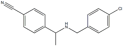 4-(1-{[(4-chlorophenyl)methyl]amino}ethyl)benzonitrile Struktur