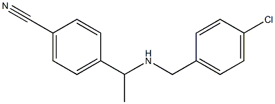 4-(1-{[(4-chlorophenyl)methyl]amino}ethyl)benzonitrile,,结构式