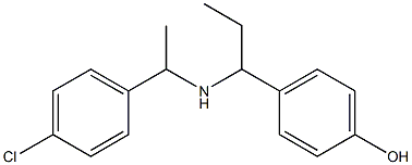 4-(1-{[1-(4-chlorophenyl)ethyl]amino}propyl)phenol,,结构式