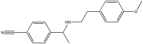 4-(1-{[2-(4-methoxyphenyl)ethyl]amino}ethyl)benzonitrile,,结构式