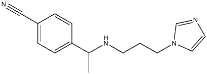 4-(1-{[3-(1H-imidazol-1-yl)propyl]amino}ethyl)benzonitrile,,结构式