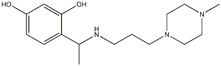 4-(1-{[3-(4-methylpiperazin-1-yl)propyl]amino}ethyl)benzene-1,3-diol,,结构式