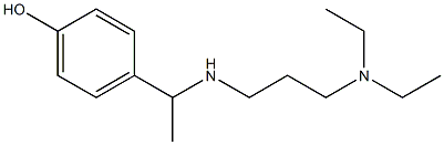 4-(1-{[3-(diethylamino)propyl]amino}ethyl)phenol 化学構造式