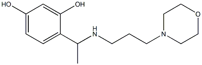 4-(1-{[3-(morpholin-4-yl)propyl]amino}ethyl)benzene-1,3-diol 结构式