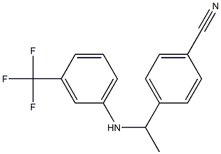 4-(1-{[3-(trifluoromethyl)phenyl]amino}ethyl)benzonitrile|