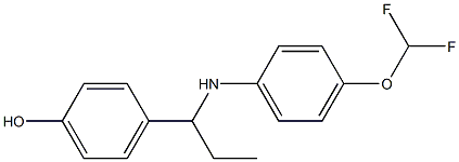 4-(1-{[4-(difluoromethoxy)phenyl]amino}propyl)phenol Struktur