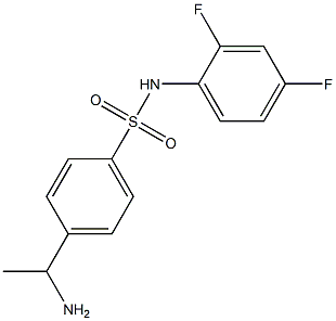 4-(1-aminoethyl)-N-(2,4-difluorophenyl)benzene-1-sulfonamide 化学構造式