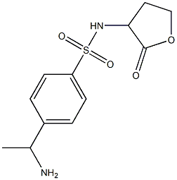 4-(1-aminoethyl)-N-(2-oxooxolan-3-yl)benzene-1-sulfonamide Struktur