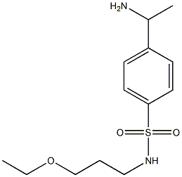4-(1-aminoethyl)-N-(3-ethoxypropyl)benzene-1-sulfonamide 化学構造式