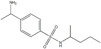 4-(1-aminoethyl)-N-(pentan-2-yl)benzene-1-sulfonamide Structure